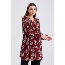 Katlin Maternity Hamile Çiçekli Desen Içi Astarli Şifon Tunik