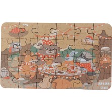 6 Adet 24 Parça 12,5 x 21 cm Eğitici ve Öğretici Ahşap Çocuk Puzzle & Yapboz Oyuncak Çerçevesiz