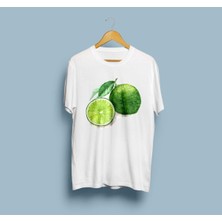 Oversize Limon Baskılı Tasarım Unisex T-Shirt
