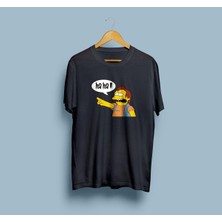 Oversize Karikatür Ha Ha! Tasarım Unisex T-Shirt