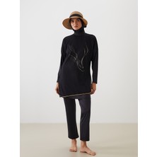 Lc Waikiki Yeni Sezon Dik Yaka Baskili Kadin Tesettur Mayo Takimi - S5IO35Z8