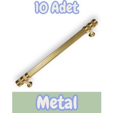 Çizgili Nesli Alüminyum Metal Lüks Modern Mobilya Çekmece Mutfak Dolabı Kulpu Altın 192MM (10 Adet)