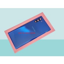 Tkgz - Samsung Galaxy Note 10 Arka Kapak Batarya Kapağı (Cam Full Lensli) - Mavi