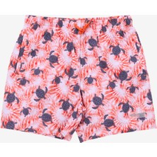 Turuncu Erkek Çocuk Normal Bel Baskılı Şort Mayo D5SB-MY-3301