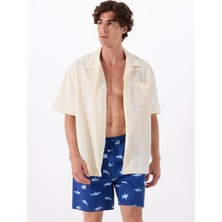 Discovery Expedition D5SM-MY 3402 Lacivert Baskılı Erkek Şort Mayo