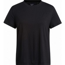 100205542 Actıv Coll Rbk-Chıll+Drea Siyah Yuvarlak Yaka Regular Fit Baskılı Kadın T-Shirt