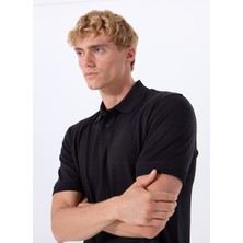 Boss Siyah Erkek Polo T-Shirt Pe_ınterlock