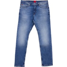 Hugo Normal Bel Slim Fit Mavi Erkek Denim Pantolon 50537698_HUGO 708 10271026 01