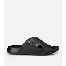 Hotiç Kadın Deri Siyah Düz Terlik