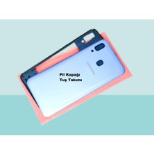 Tkgz - Samsung Galaxy A30 A 305 Full Full Kasa Arka Kapak Batarya Kapağı - Mavi