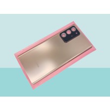 Tkgz - Samsung Galaxy Note 20 Utra Arka Kapak Batarya Kapağı (Cam Full Lensli) - Gold