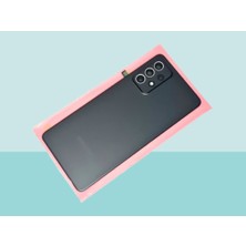 Tkgz - Samsung Galaxy A72 A725 Arka Kapak Batarya Kapağı (Cam Full Lensli) - Siyah