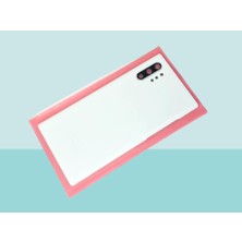 Tkgz - Samsung Galaxy Note 10 Plus Arka Kapak Batarya Kapağı (Cam Full Lensli) - Beyaz