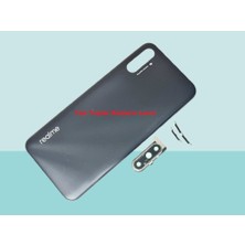 Tkgz - Oppo Realme C3i Full Kasa Arka Kapak Batarya Kapağı - Siyah