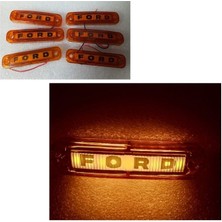 (6 x Adet ) 1 Set Isim Logo Parmak Lamba 12V & 24V Ford Sarı