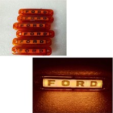 (6 x Adet ) 1 Set Isim Logo Parmak Lamba 12V & 24V Ford Sarı