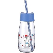 Pipetli Su ve Süt Şişesi Cam 250 ml - Mavi