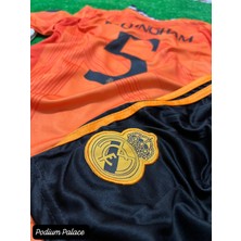 2024/25 Real Madrid Jude B..e.l.i.n.g.h.a.m  Yeni Sezon Deplasman Çocuk Forması 4'lü(Turuncu)