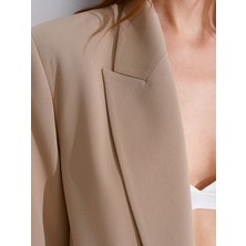 60767 Blazer Ceket-Bej