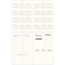 Matt Notebook 2025-2026 A5 Keten Akademik Ajanda 15X21 cm - 17 Aylık Bordo