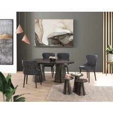 Yuvaset Home Uyar Irony 4 Adet Kelebek Sandalye 90*160 Pota Sabit Masa Takımı