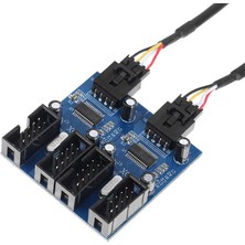 Leonpro Anakart USB 9 Pin Hub Erkek 1-2/4 Dişi USB 2.0 Splitter Uzatma Kablosu