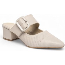 Pisagor PS-32660 4 cm Topuklu Kadın Terlik