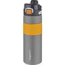 Vagonlife 800 ml Paslanmaz Çift Kapaklı Çelik Termos Gri