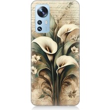 Xiaomi 12 Uyumlu Zambakların Sessiz Zarafeti  Desenli Silikon Kılıf