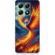 Xiaomi 14T Pro Uyumlu Ateşle Dans Eden Anka  Desenli Silikon Kılıf