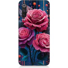 Xiaomi Mi 9 Se Uyumlu Gece Açan Pembe Güller  Desenli Silikon Kılıf
