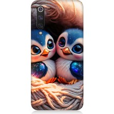 Xiaomi Mi 9 Se Uyumlu Yuvalarında Sevimli Penguenler  Desenli Silikon Kılıf