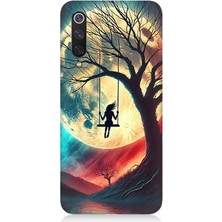 Xiaomi Mi 9 Se Uyumlu Ay Altında Salıncak Sessizliği  Desenli Silikon Kılıf