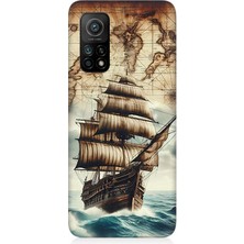 Xiaomi Mi 10T Uyumlu Haritada Yelkenli Macera  Desenli Silikon Kılıf