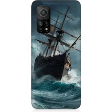 Xiaomi Mi 10T Uyumlu Fırtınada Eski Gemi  Desenli Silikon Kılıf