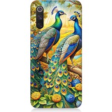 Xiaomi Mi 9 Se Uyumlu Görkemli Tavuskuşu Bahçesi  Desenli Silikon Kılıf