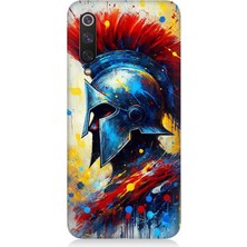 Xiaomi Mi 9 Se Uyumlu Kızıl Miğferli Savaşçı  Desenli Silikon Kılıf