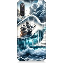 Xiaomi Mi 9 Se Uyumlu Fırtınada Gemi Patlaması  Desenli Silikon Kılıf