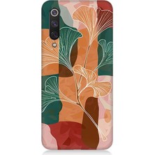 Xiaomi Mi 9 Se Uyumlu Soyut Yapraklı Kompozisyon  Desenli Silikon Kılıf