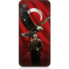 Xiaomi Mi 9 Se Uyumlu Kartallı Bayrak ve Atatürk  Desenli Silikon Kılıf
