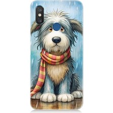 Xiaomi Mi 8 Uyumlu Atkılı Sevimli Yavru Köpek  Desenli Silikon Kılıf