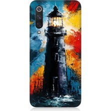 Xiaomi Mi 9 Se Uyumlu Işık Patlamasında Deniz Feneri  Desenli Silikon Kılıf