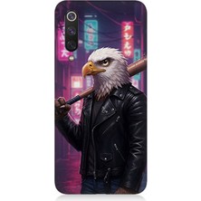 Xiaomi Mi 9 Se Uyumlu Sokakta Deri Ceketli Kartal  Desenli Silikon Kılıf