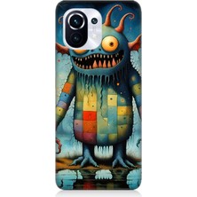 Xiaomi Mi 11 Pro Uyumlu Tuhaf Canavar Gülümsemesi  Desenli Silikon Kılıf
