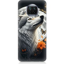Xiaomi Mi 10T Lite Uyumlu Dolunayda Gururlu Kurt  Desenli Silikon Kılıf