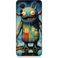 Xiaomi Mi 12 Pro Uyumlu Tuhaf Canavar Gülümsemesi  Desenli Silikon Kılıf