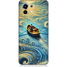 Xiaomi Mi 11 Uyumlu Dalgalar Arasında Kürekçi  Desenli Silikon Kılıf