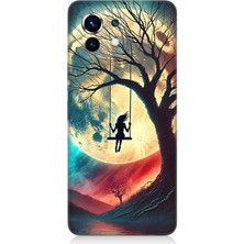 Xiaomi Mi 11 Uyumlu Ay Altında Salıncak Sessizliği  Desenli Silikon Kılıf