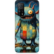 Xiaomi Mi 10T Pro Uyumlu Tuhaf Canavar Gülümsemesi  Desenli Silikon Kılıf