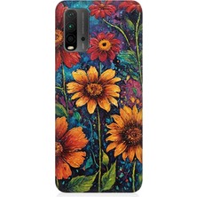 Xiaomi Redmi 9t Uyumlu Canlı Bahar Çiçekleri Patlaması  Desenli Silikon Kılıf